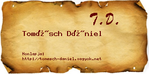 Tomásch Dániel névjegykártya